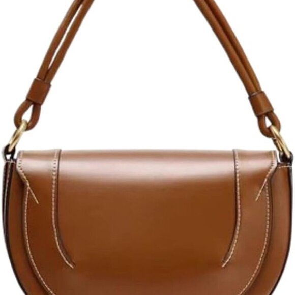 Handbags - Slouchy PU Leather Tote Bag Women Crossbody Shoulder Handbag Casual